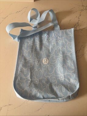 lululemon Pale Blue Collectible Small Tote - Pop Logo Edition RARE New